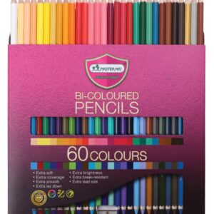 สี Master Art ดินสอสีไม้ 2 หัว 60 สี ดีไซน์พิเศษ 2 หัวในแท่งเดียว
