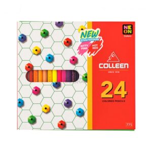 Image_25680710_230920_413 สีไม้คลอลีน 24 สี สีไม้คอลลีนหัวเดียว แท่งเหลี่ยม สีเข้ม คม ชัด