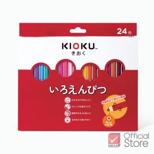 สี Kioku สีไม้ ดินสอสีไม้ 24 สี แท่งกลม สไตล์ญี่ปุ่น จำนวน 1 กล่อง   ราคา   129฿