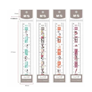 ไม้บรรทัด ไม้บรรทัด ขีดเส้น  ลาย Snoopy อวกาศ และ S&B Limited Edition คละสี